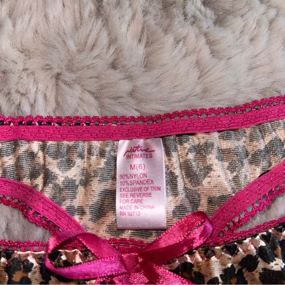 NWT Natine Intimates Leopard Thong Underwear - Picture 3 of 5